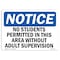 Signmission OSHA Notice, 5" Height, No Students Permitted In This Area Without Sign, 7" X 5", Landscape OS-NS-D-57-L-14873 - alternate 1
